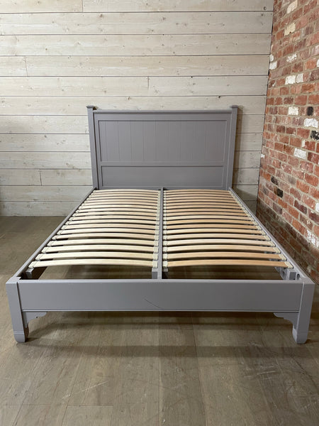 Chichester 150 Wooden King Bed - Grey Oak