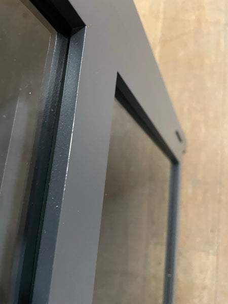 Shepton Glazed Cabinet - Charcoal Interior & Exterior - Right Opening