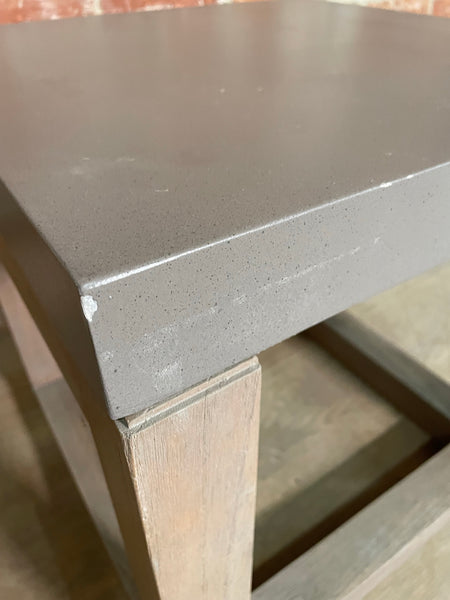 Hove 50 Side Table - Concrete & Teak