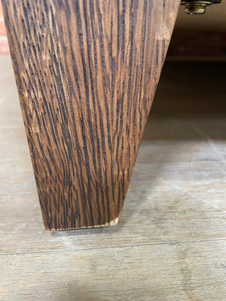 Shoreditch 3 Seater Sofa - Linara Dark Fig - Darkened Oak