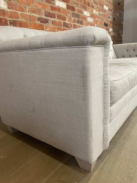 Lottie 4 Seater Sofa - Harry Cloud - Pale Oak Legs