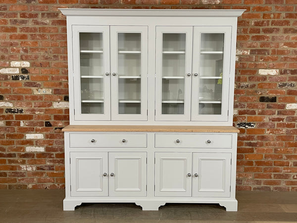 Chichester 6ft Glazed Rack Dresser - Shingle