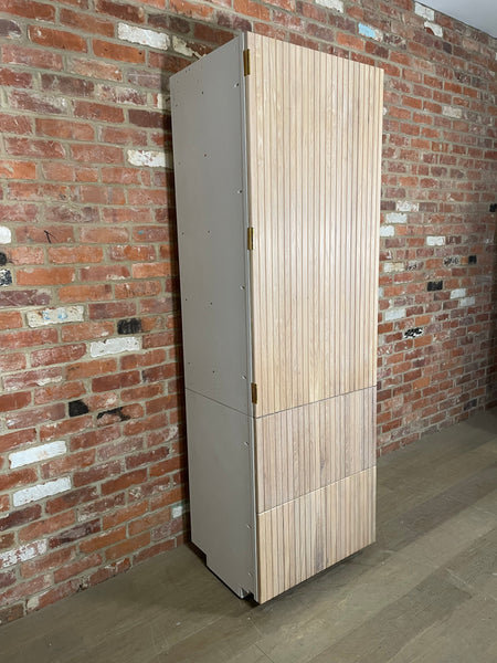 Kitchen SAMPLE - 690 Full Height Larder Cab - Left - chalked oak