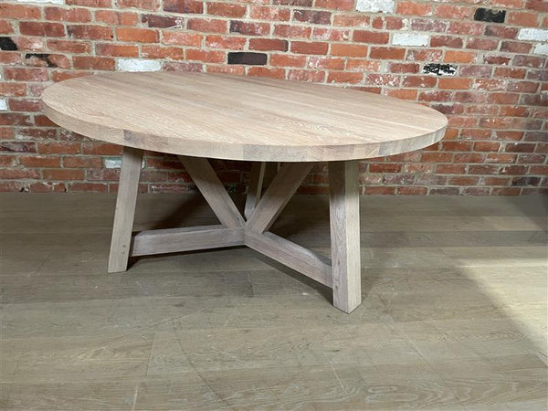 Arundel 6 Seater Round Dining Table, Natural Oak