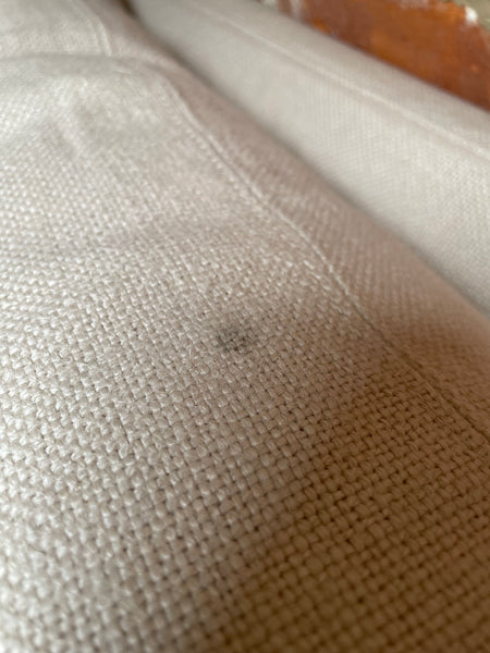 Long Island 3 Seater Sofa- Heavyweight Linen Pale Oat with Natural Oak Leg Set