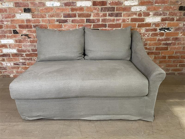 Long Island Feather Left Arm Large Return - Heavyweight Linen Spelt COMPONENT