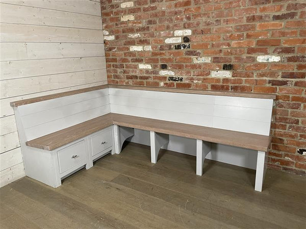 Buckland Bench with Drawers- Lily & Oak- 235cm x 145cm