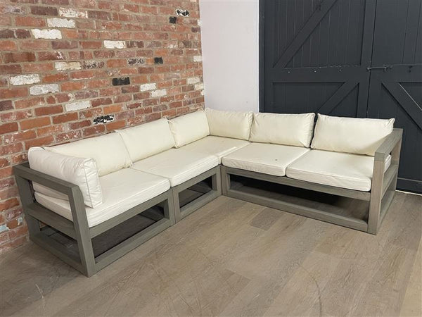 Pembrey Corner Sofa 5 Seater Set with Natural Cushions
