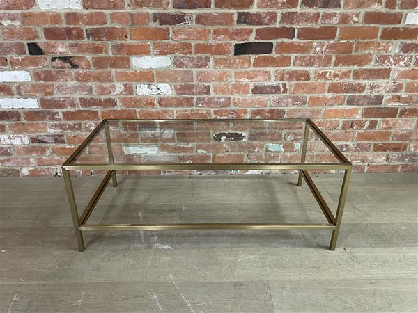 Keswick 120 Coffee Table - Brushed Brass