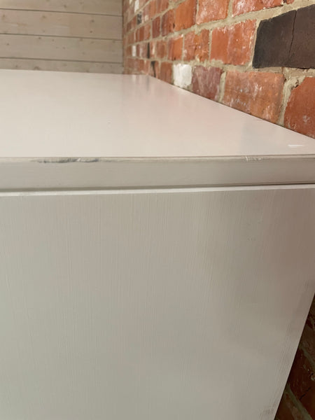 Chawton Single Sideboard With Drawers - Snow