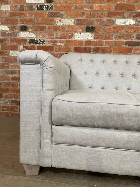 Lottie 4 Seater Sofa - Harry Cloud - Pale Oak Legs