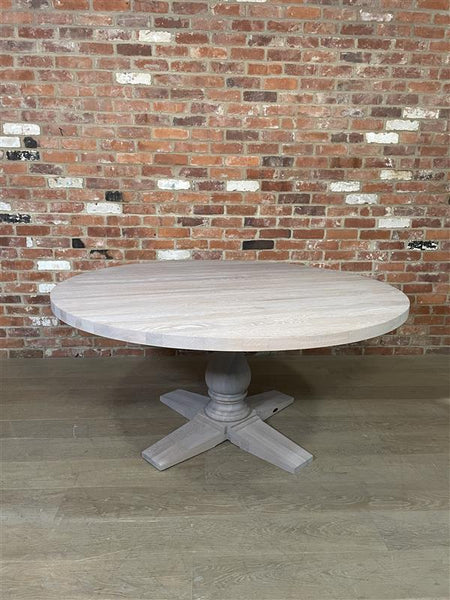 Balmoral 6 Seater Round Dining Table, Seasoned Oak