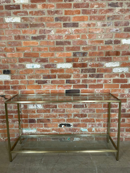 Keswick 140 Rectangular Console Table - Brushed Brass