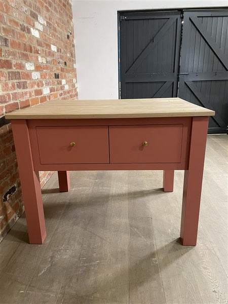 Charlecote 1200 Rectangular Island - Rhubarb & Oak