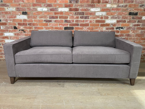 Shoreditch Sofa Large - Linara Dark Fig - Darkened Oak