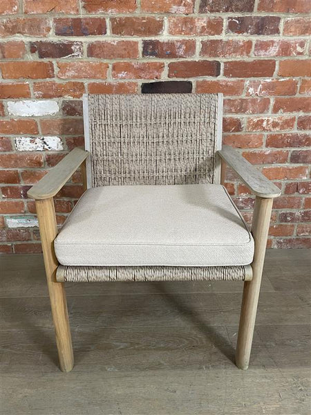 Kew Carver Chair with Cushion Natural Woven