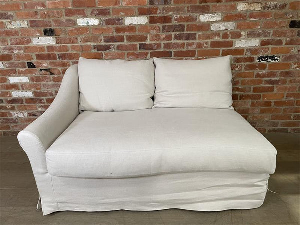 Long Island Right Arm Large Return - Heavyweight Linen Pale Oat Component