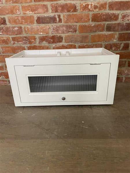Bespoke Production - Chichester Glazed Top Box Wall Cabinet- Orkney White