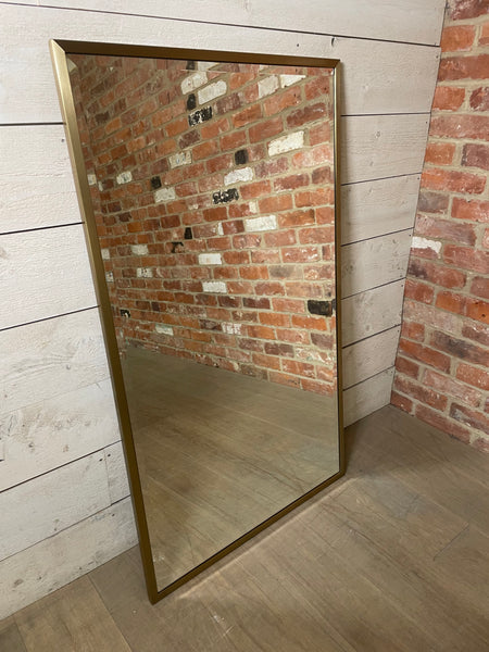 Keswick 124 x 73 Medium Rectangular Mirror - Brushed Brass