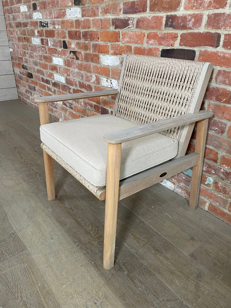 Kew Carver Chair with Cushion Natural Woven