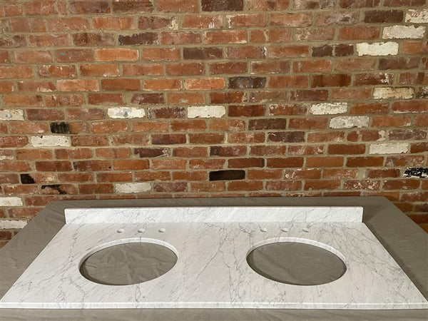 Neptune 149 Carrara Marble Vanity Top - Honed