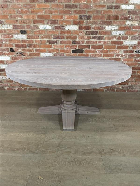 Balmoral 6 Seater Round Dining Table, Seasoned Oak