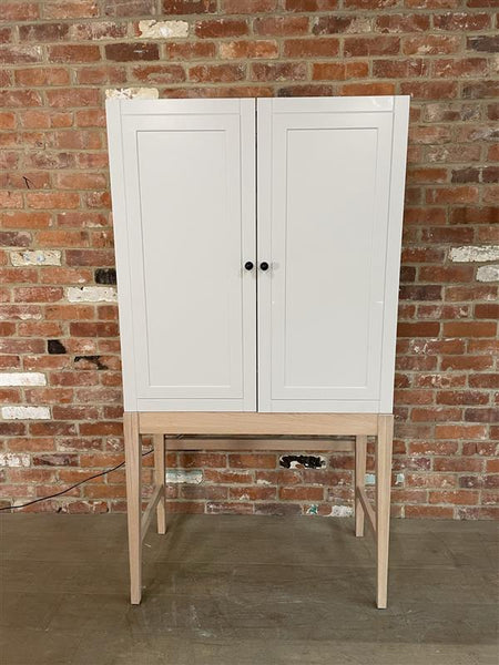 Ardingly Cabinet in Driftwood with Mirror and Marble