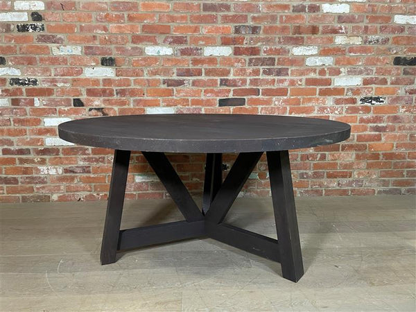 Arundel 6 Seater Round Dining Table, Ebony Oak