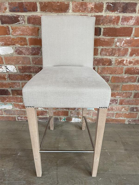 Shoreditch High Back Bar Stool - Linara Natural - Pale Oak