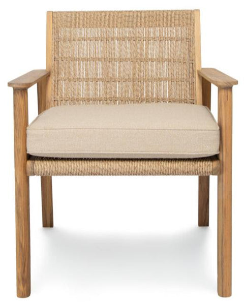 Kew Carver Chair with Cushion Natural Woven