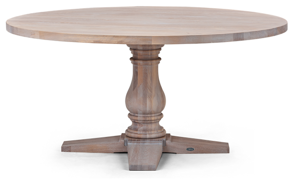 Balmoral 6 Seater Round Dining Table, Seasoned Oak