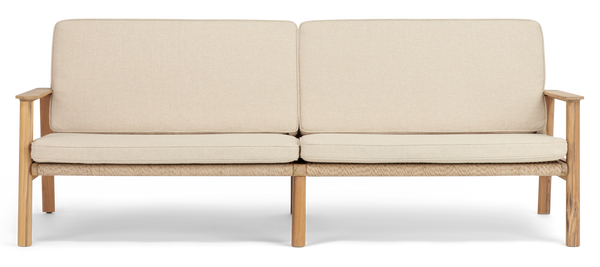 Kew Relaxed Sofa with Cushion Natural Woven