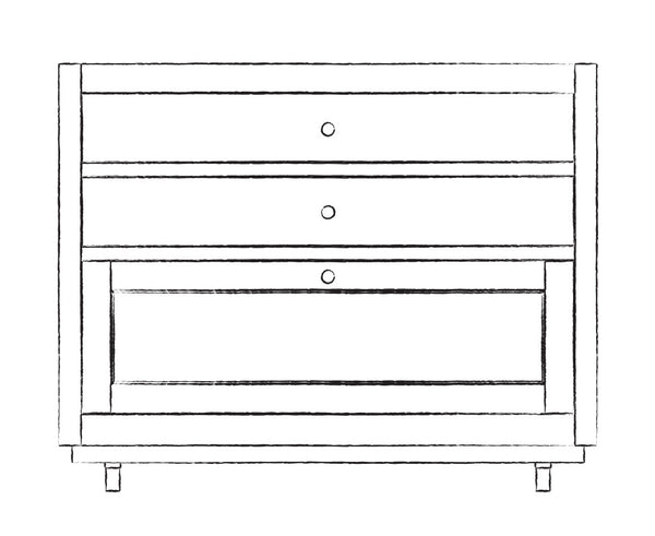 Henley 1120 Drawer Base Cabinet - Lead Light