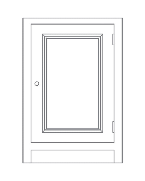 Chichester 600 1 Door Base Cabinet Left - Shell- No Door