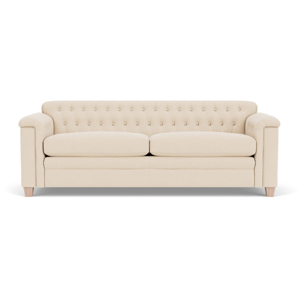 Lottie 4 Seater Sofa - Heavyweight Linen Pale Oat - IN Legs