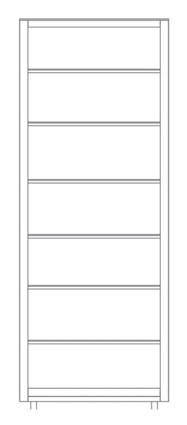 Pembroke Fitted Storage - 825mm- Exterior Driftwood/Lead Light & Interior Shell/Silver Birch- No Shelves