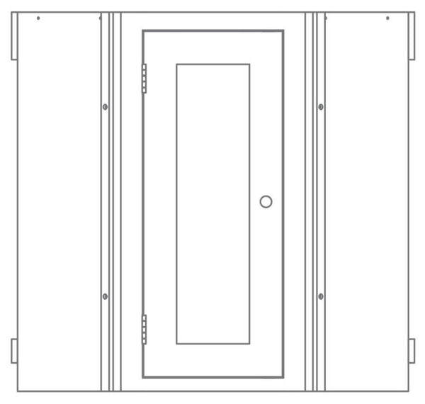 Suffolk 390 45 Degree Corner Wall Cabinet - Left- Dove Grey