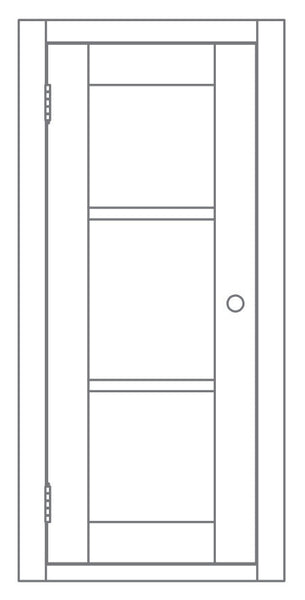 Suffolk 450 Tall 1 Door Glazed Wall Cabinet -Right- Shell Door & Smoke Frame