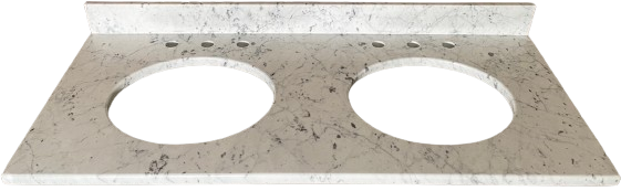 Neptune 129 Carrara Marble Vanity Top - Honed