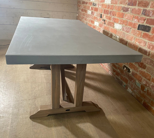 Hudson 190 Rectangular Table - Stone & Acacia