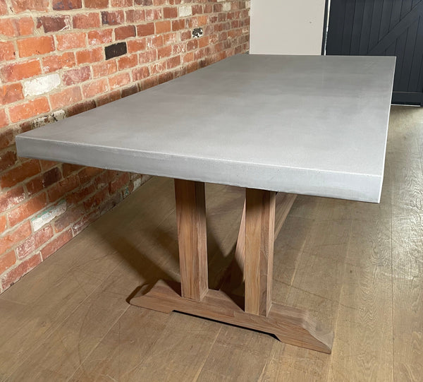 Hudson 190 Rectangular Table - Stone & Acacia