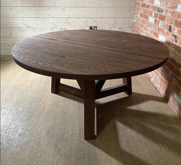 Arundel 150cm (8 Seater) Round Dining Table - Darkened Oak