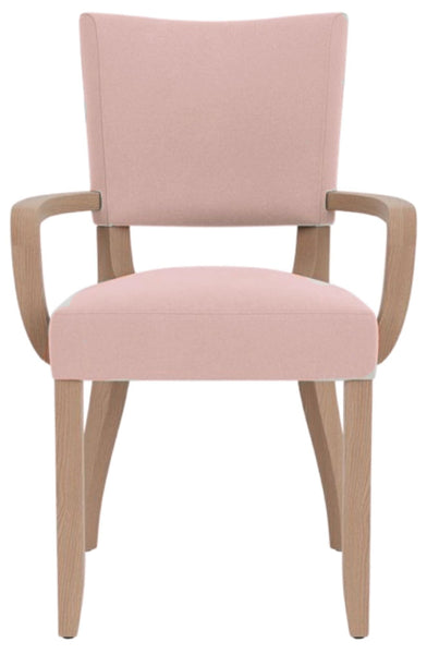 Mowbray Carver Chair - Isla Old Rose - Vintage Oak