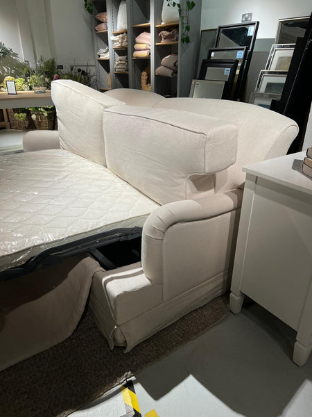 Olivia 3 Seater Sofa Bed - Heavyweight Linen Pale Oat