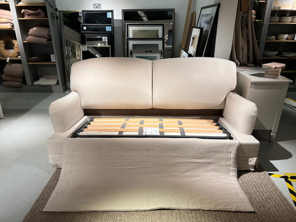 Olivia 3 Seater Sofa Bed - Heavyweight Linen Pale Oat