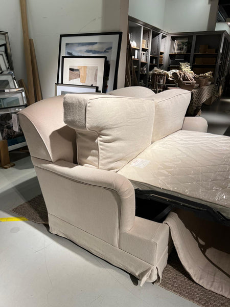 Olivia 3 Seater Sofa Bed - Heavyweight Linen Pale Oat