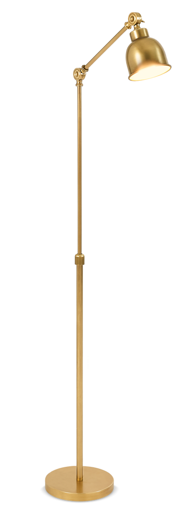 Brompton Reading Floor Lamp - Brass