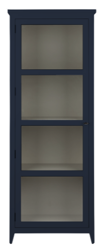 Shepton Glazed Cabinet - Charcoal Interior & Exterior - Right Opening