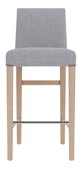 Shoreditch High Back Bar Stool - Archie Ash - Pale Oak