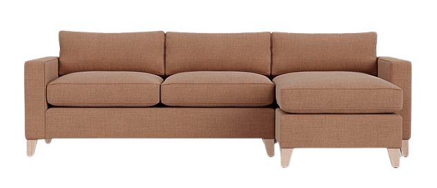 Shoreditch Sofa & Chaise - Right - Harry Apricot - PO Legs